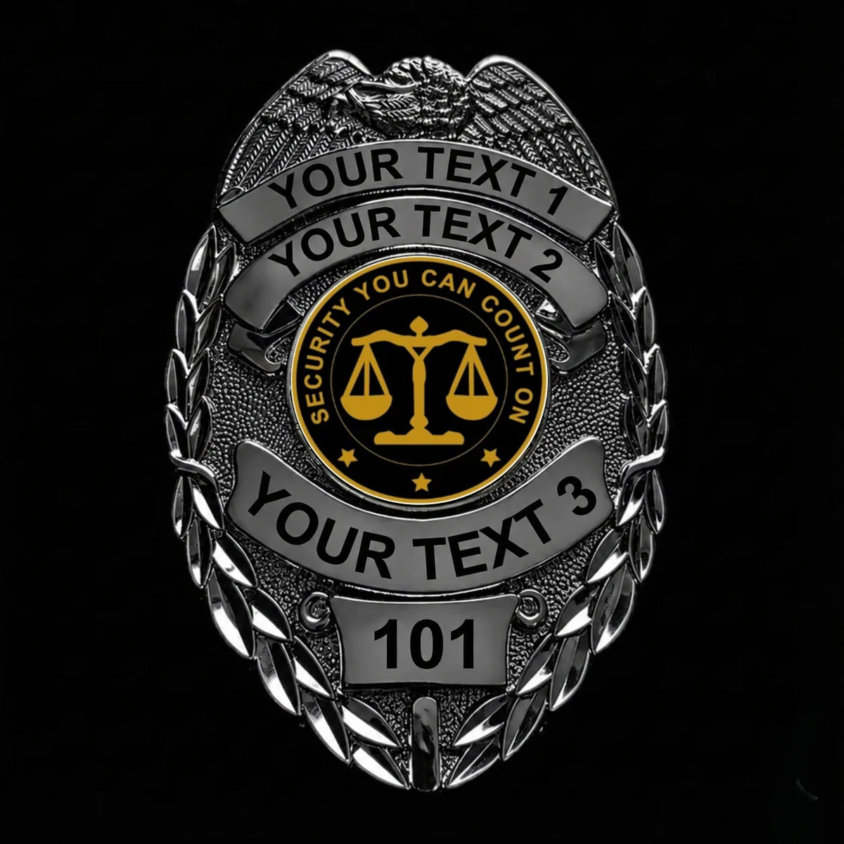 customizable badge ma01 black - BADGE