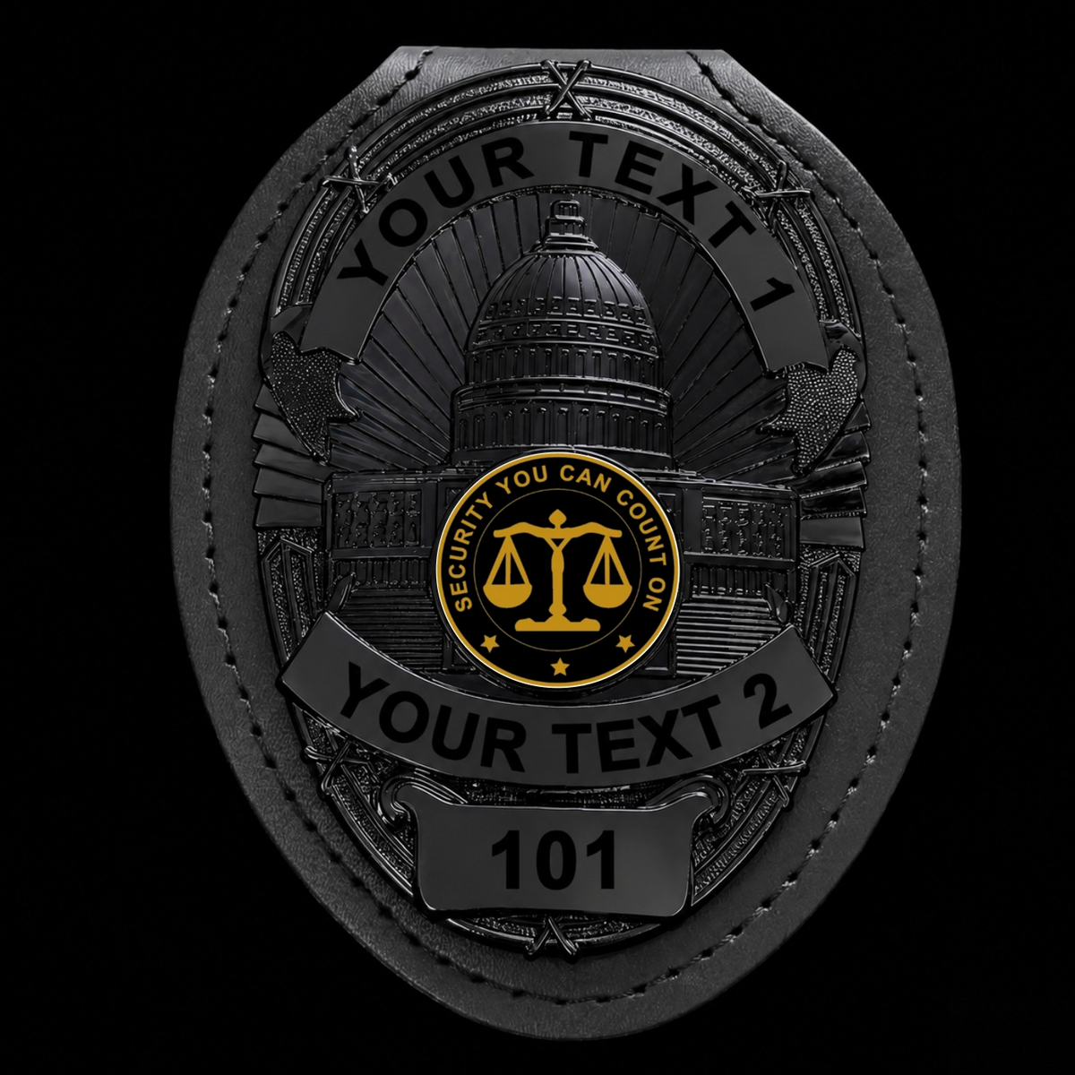 Customizable Badge MA04-Black