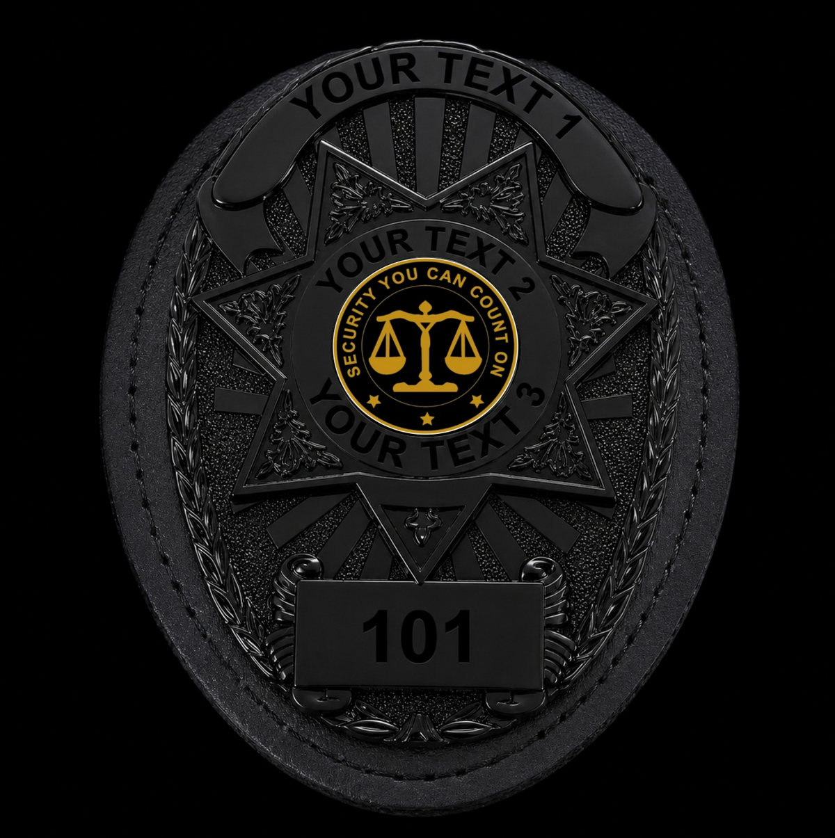 Customizable Badge MA07-Black