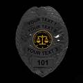 customizable badge ma11 black - BADGE