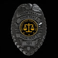 customizable badge ma15 black - BADGE