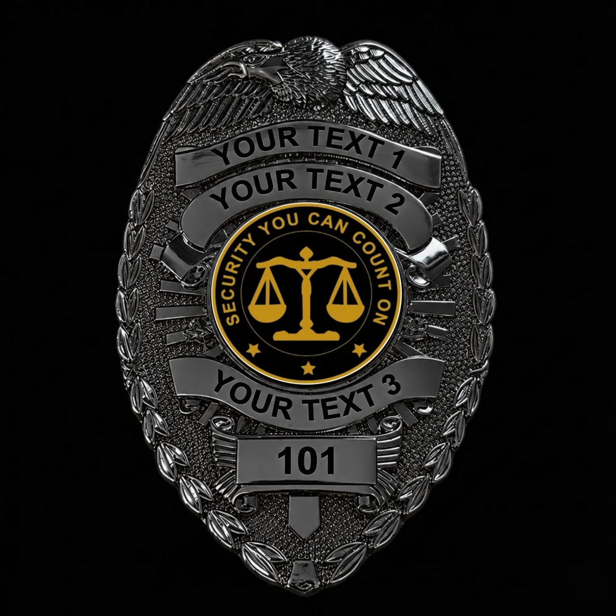 customizable badge ma15 black - BADGE