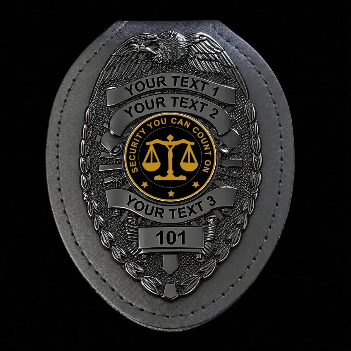 customizable badge ma15 black - BADGE+HOLDER