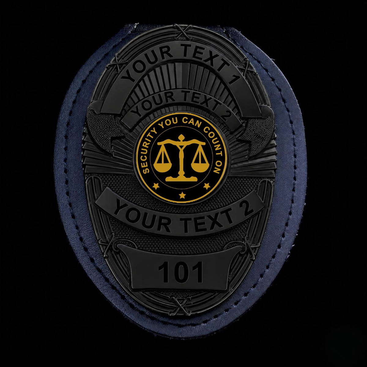 Customizable Badge MA18-Black