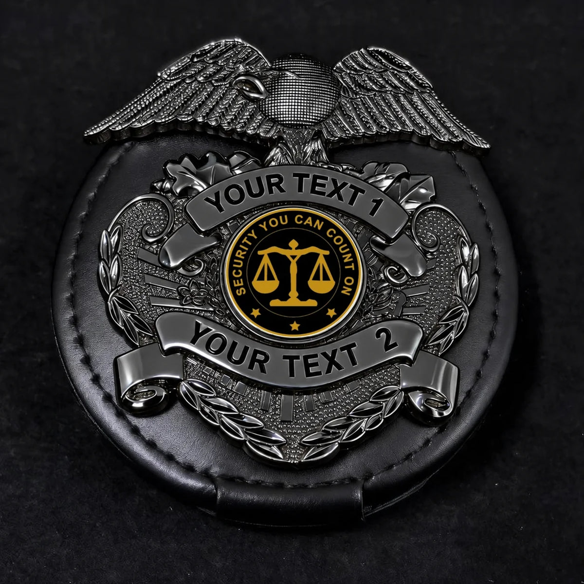 customizable badge ma22 black - BADGE+HOLDER