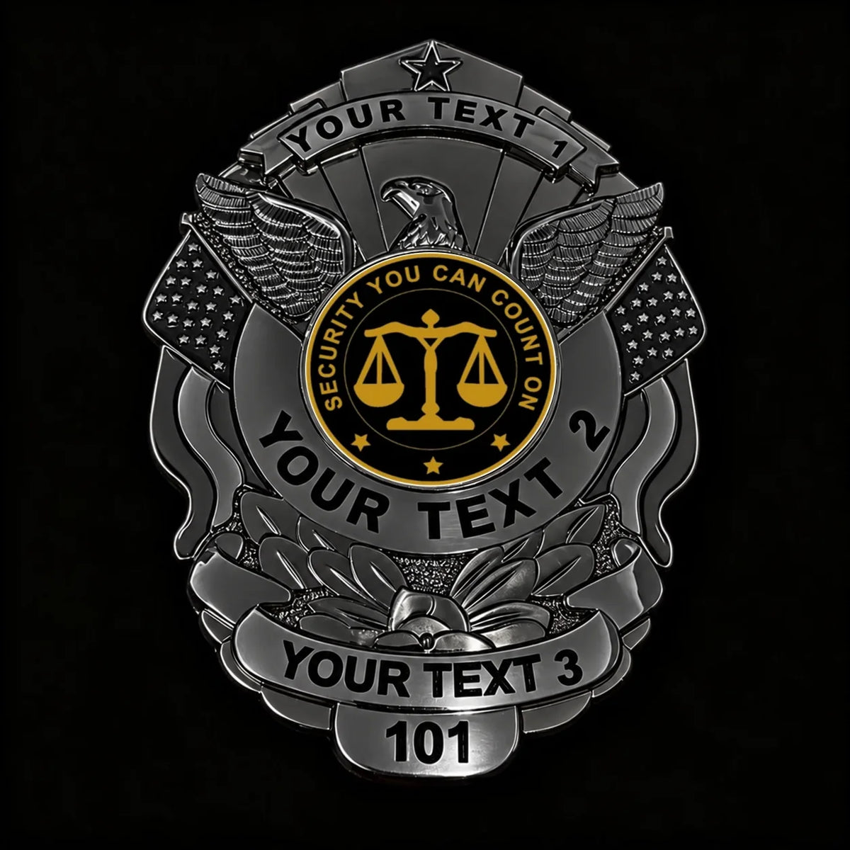 customizable badge ma23 black - BADGE