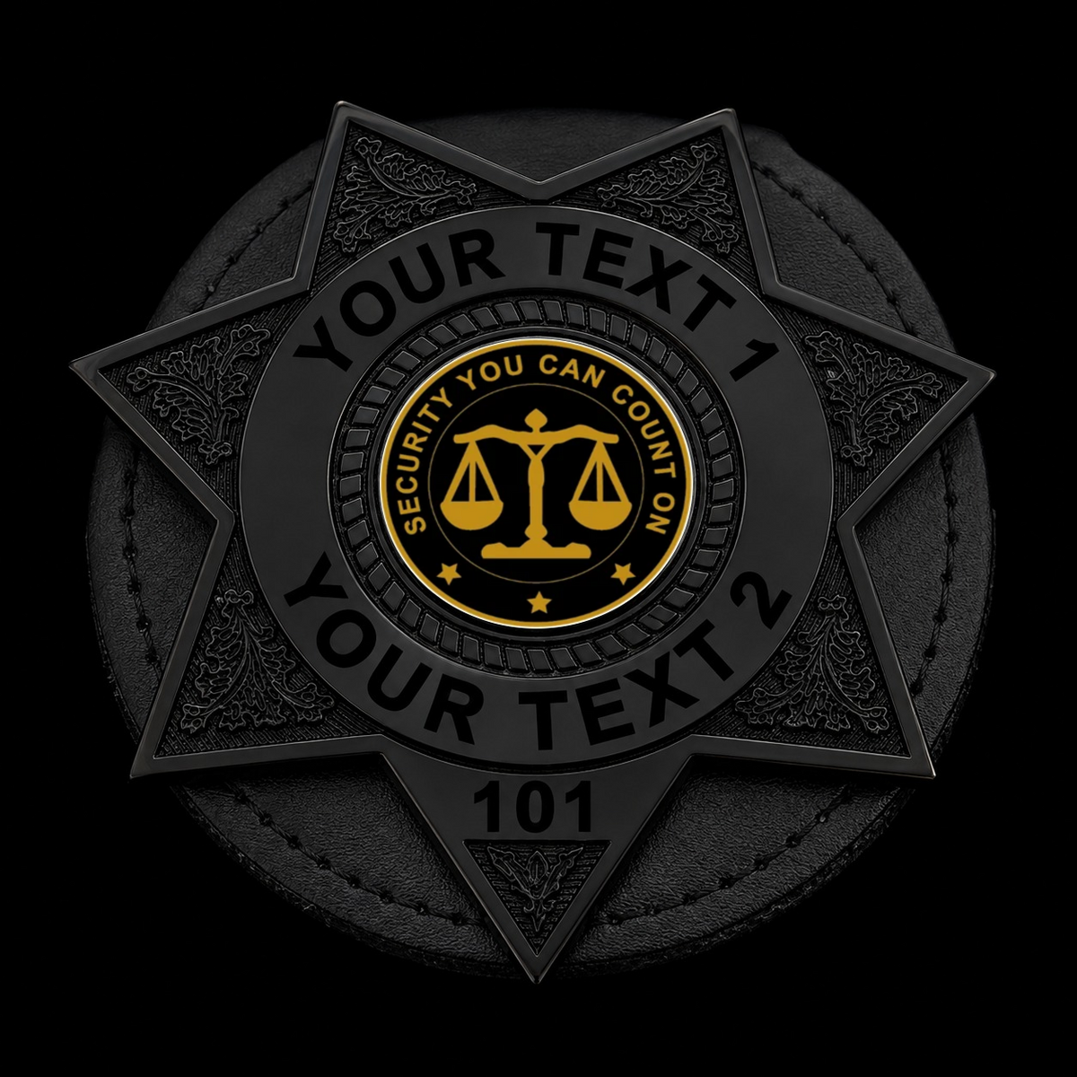 Customizable Badge MA24-Black