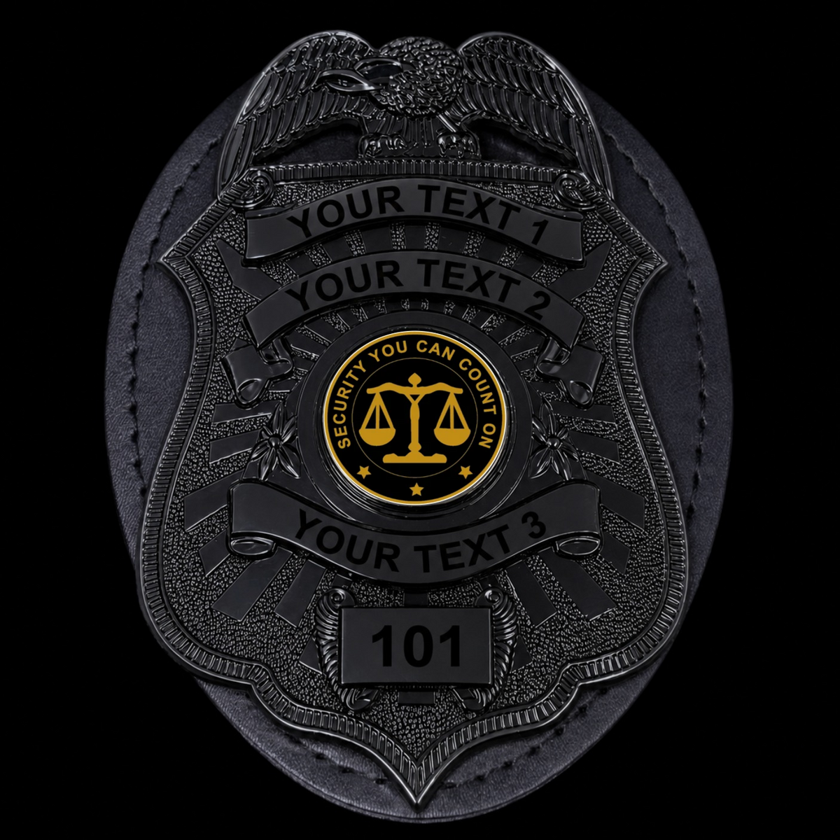 Customizable Badge MA25-Black