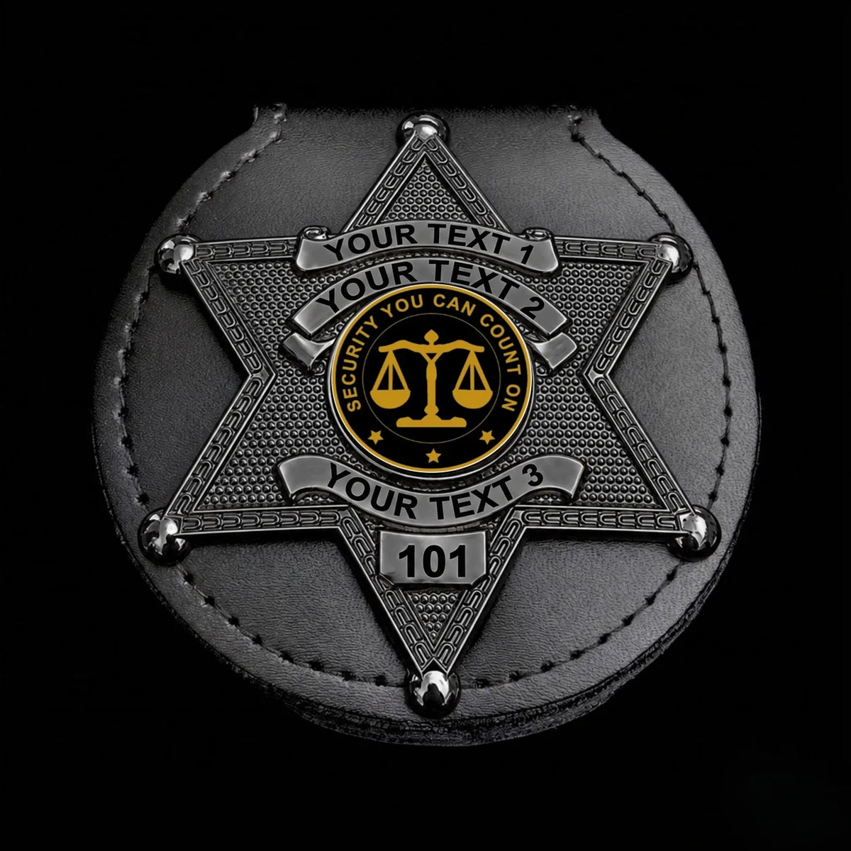 customizable badge ma27 black - BADGE+HOLDER