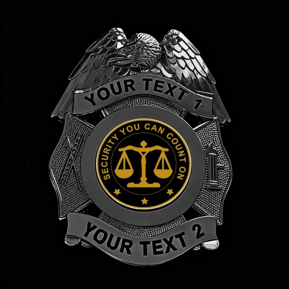customizable badge ma28 black - BADGE