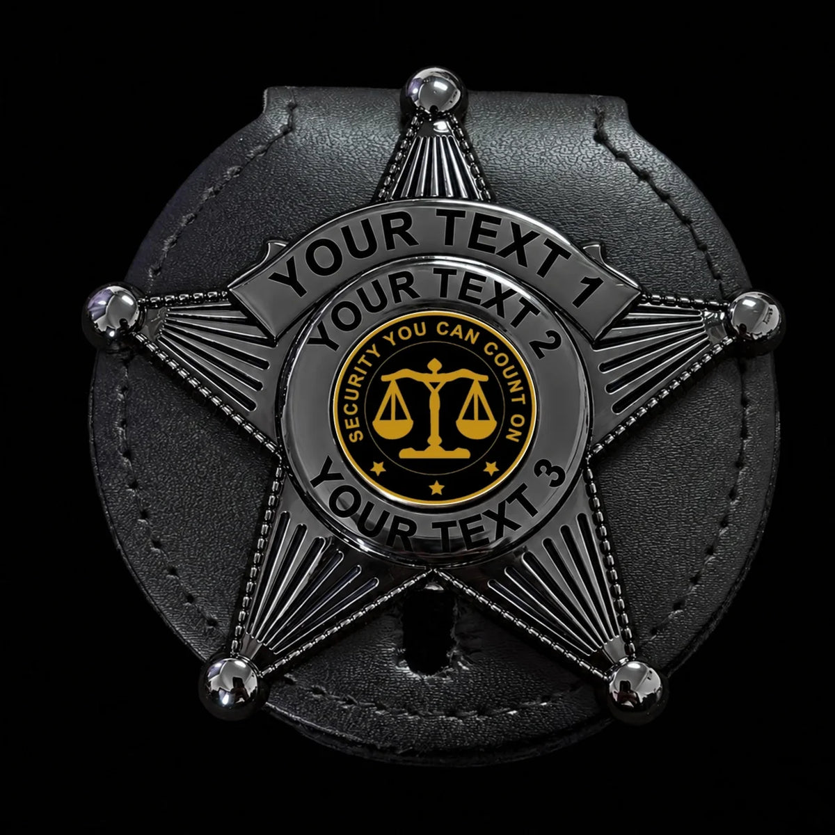 customizable badge ma31 black - BADGE+HOLDER