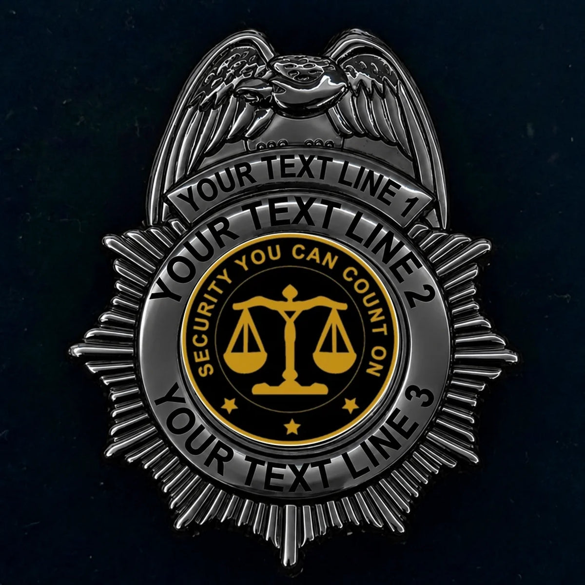 customizable badge ma32 black - BADGE
