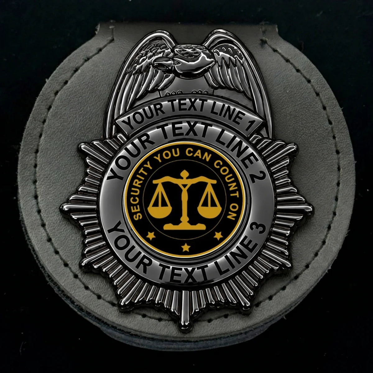 customizable badge ma32 black - BADGE+HOLDER