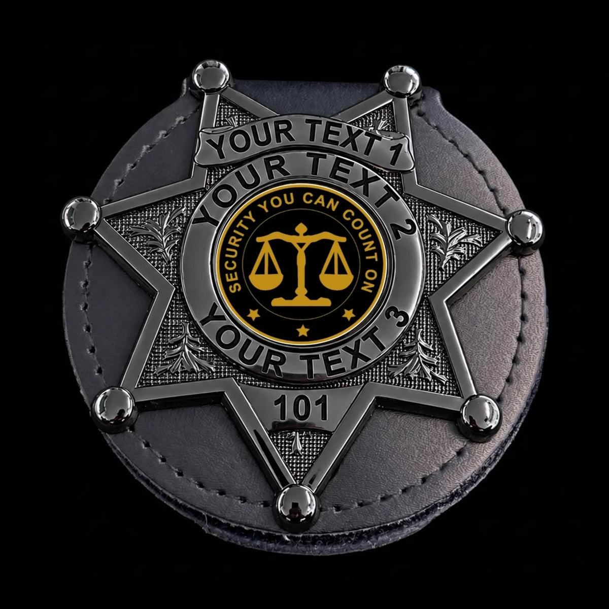 customizable badge ma33 black - BADGE+HOLDER