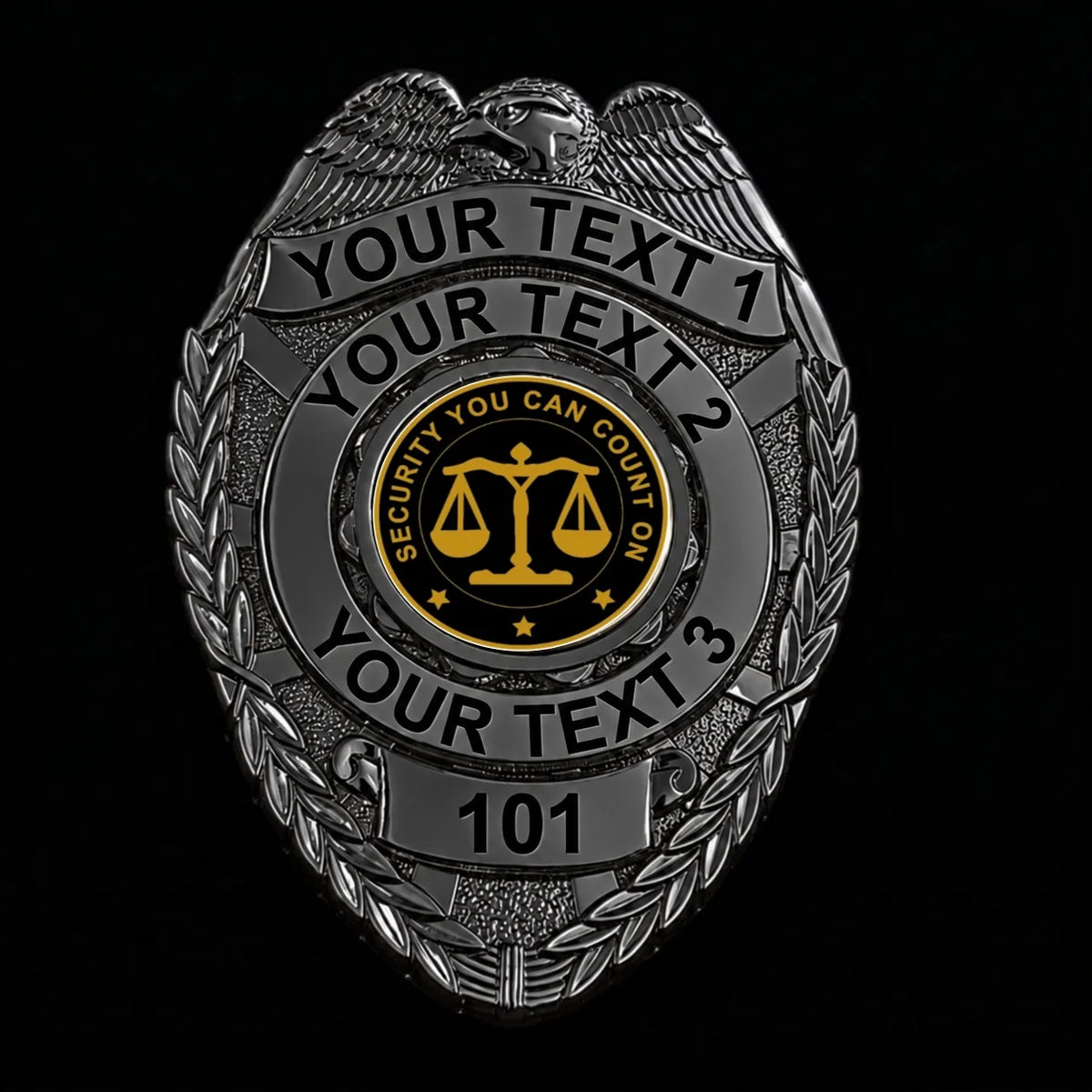 customizable badge ma34 black - BADGE