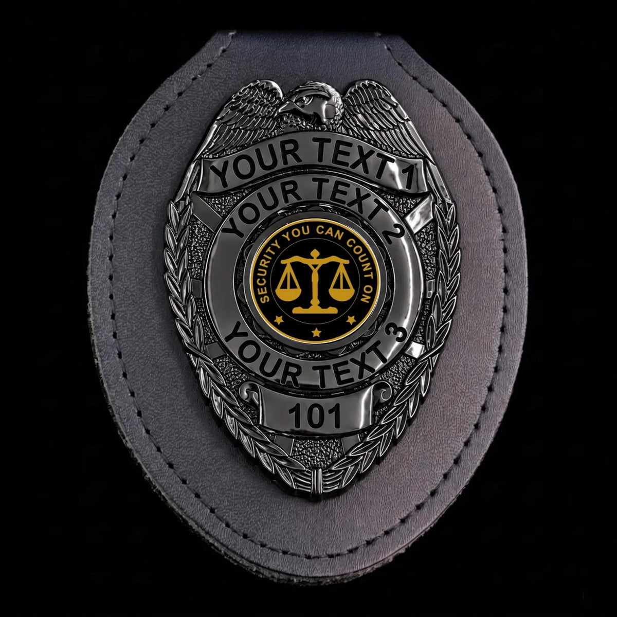 customizable badge ma34 black - BADGE+HOLDER