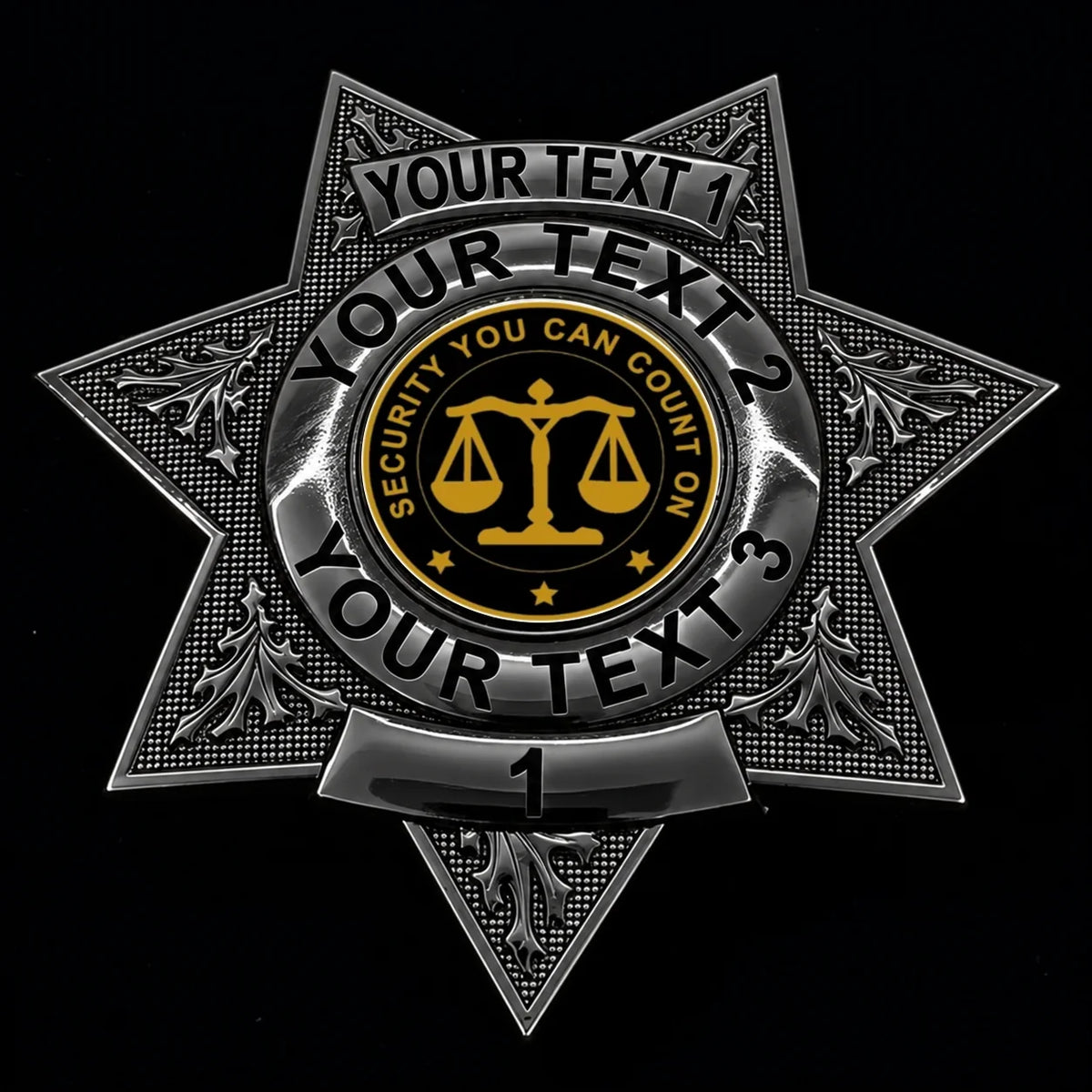 customizable badge ma35 black - BADGE