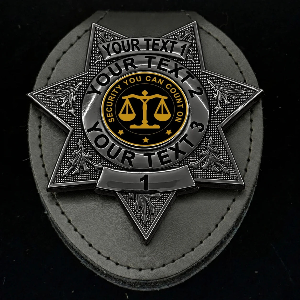 customizable badge ma35 black - BADGE+HOLDER
