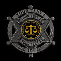 customizable badge ma36 black - BADGE
