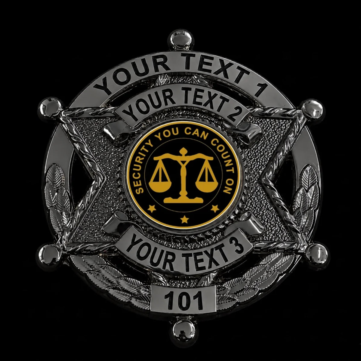 customizable badge ma36 black - BADGE