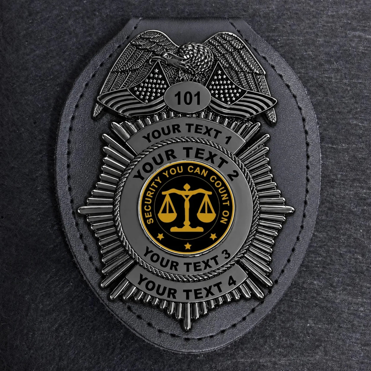 customizable badge ma39 black - BADGE+HOLDER