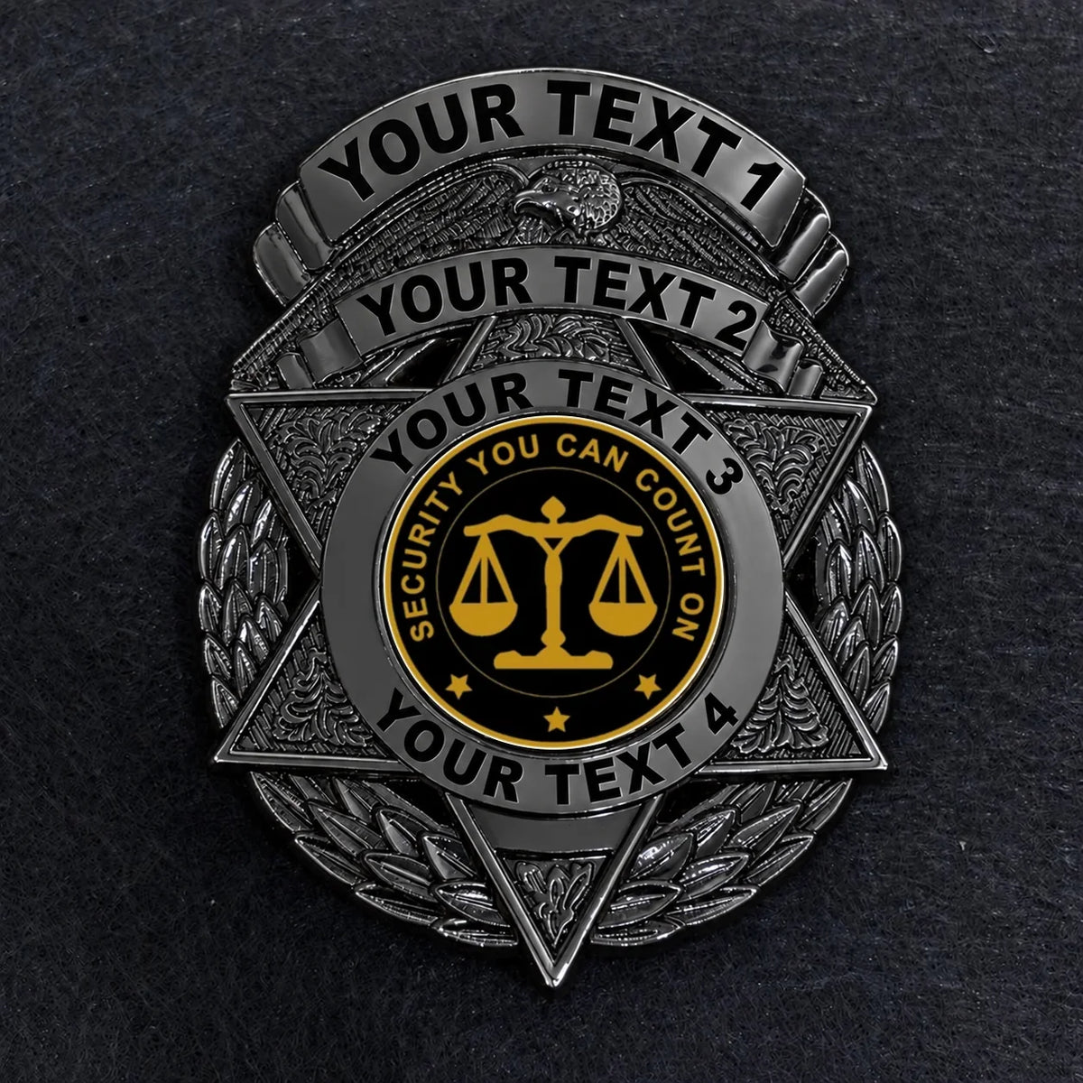 customizable badge ma40 black - BADGE