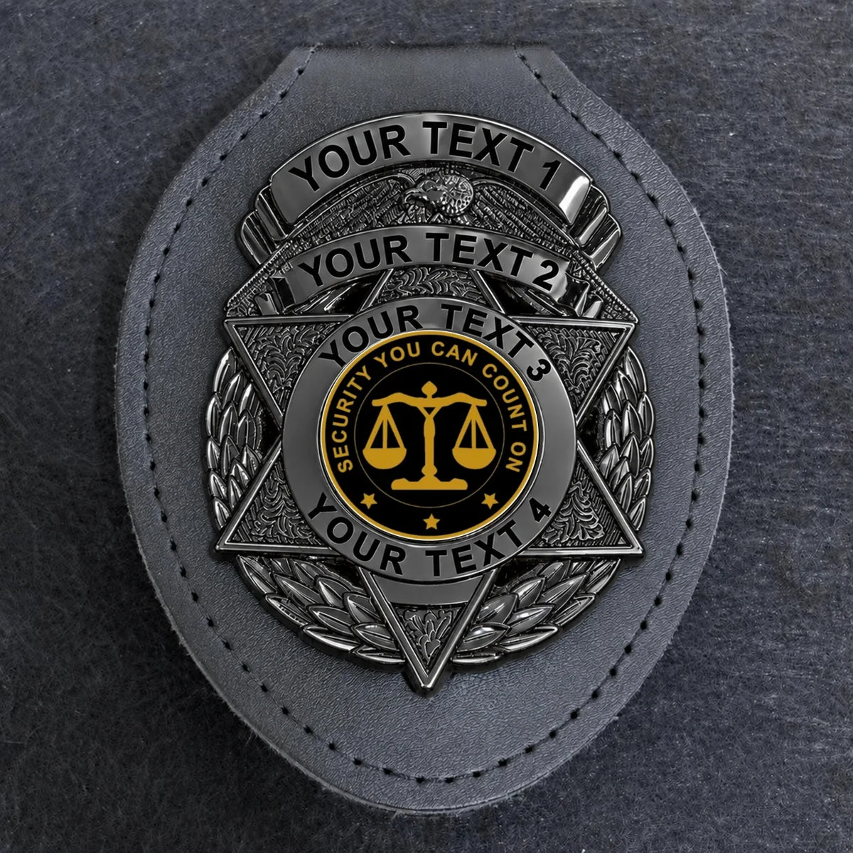 customizable badge ma40 black - BADGE+HOLDER