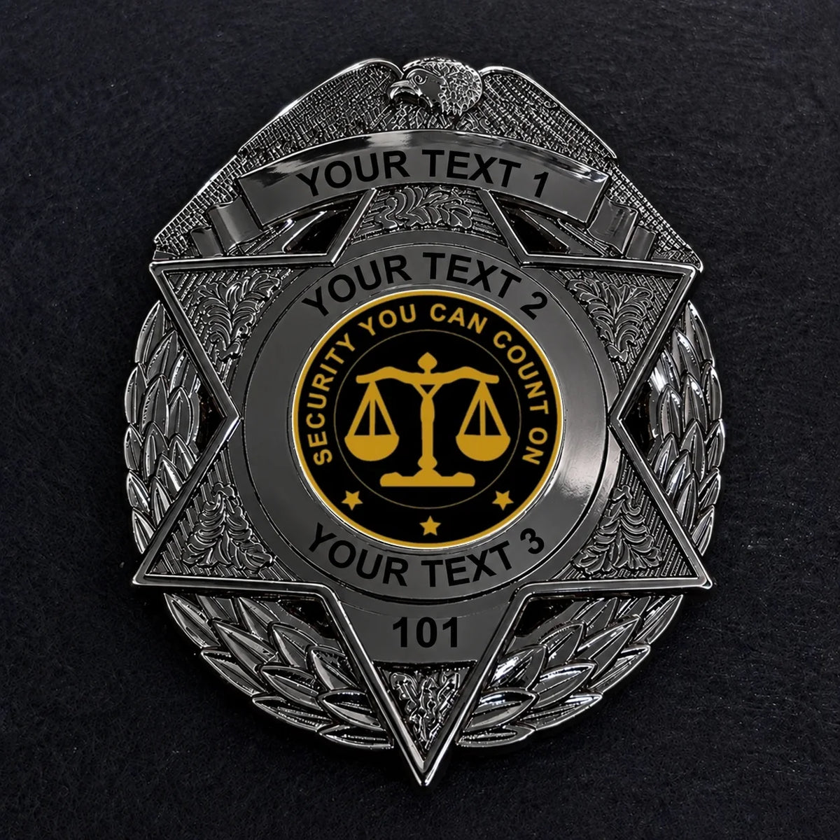 customizable badge ma41 black - BADGE