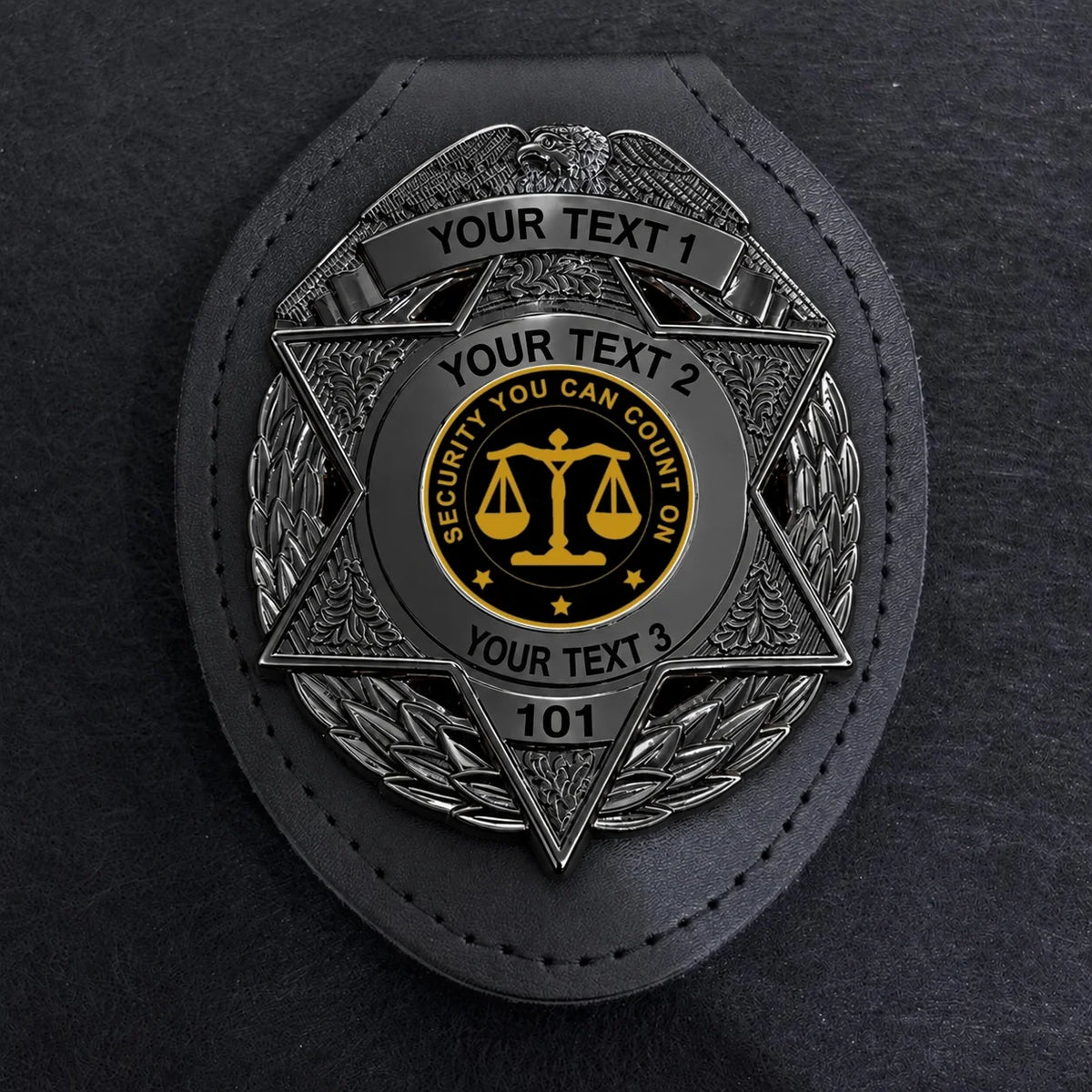 customizable badge ma41 black - BADGE+HOLDER