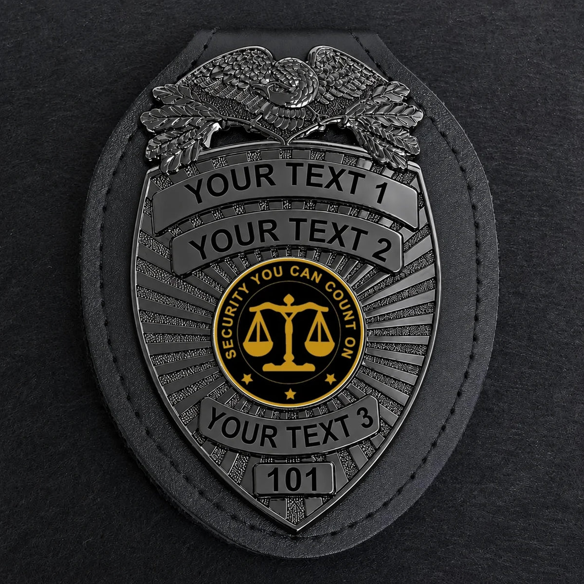 customizable badge ma42 black - BADGE+HOLDER