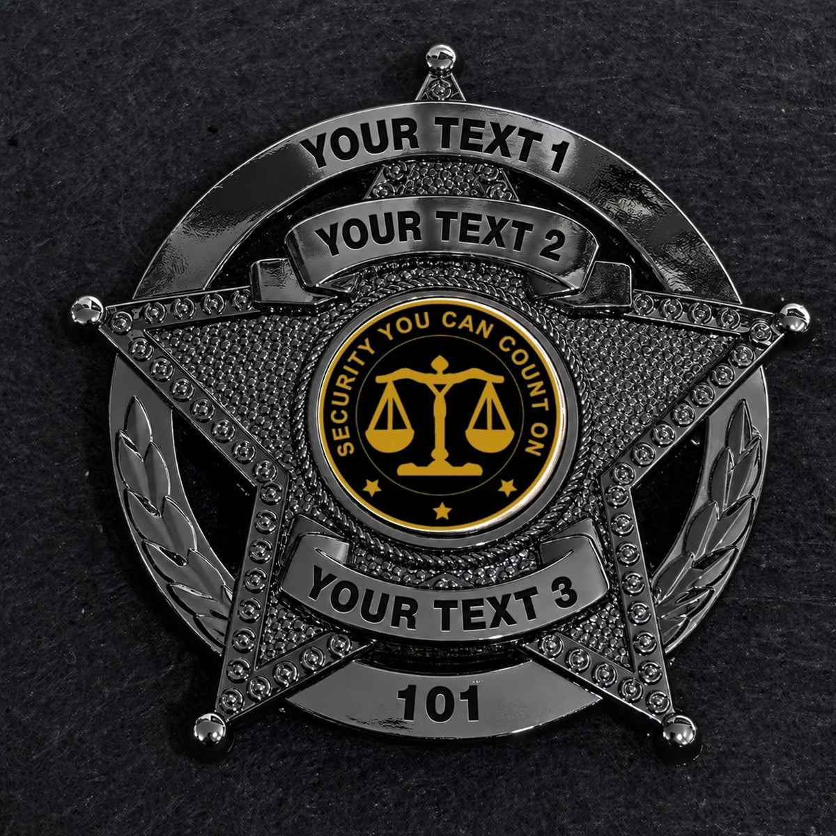 customizable badge ma43 black - BADGE