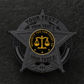 customizable badge ma45 black - BADGE