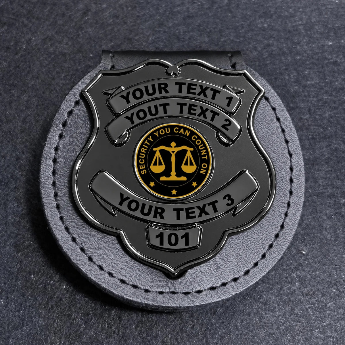 customizable badge ma49 black - BADGE+HOLDER