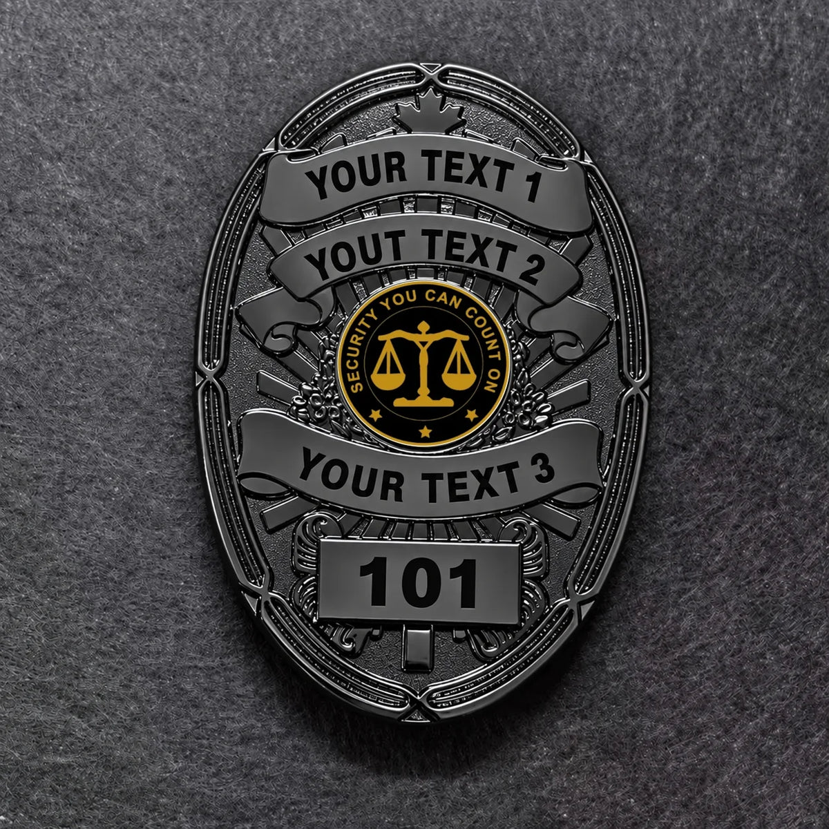 customizable badge ma50 black - BADGE