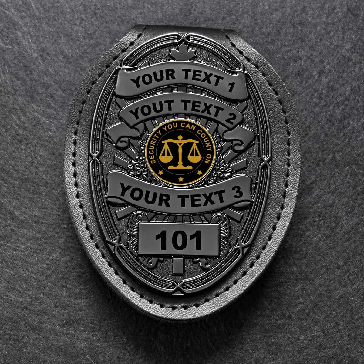 customizable badge ma50 black - BADGE+HOLDER