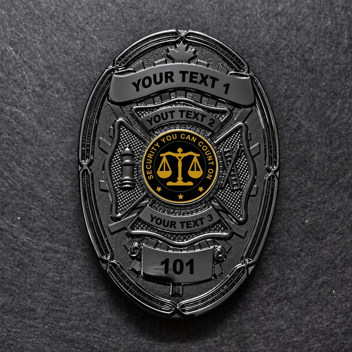 customizable badge ma53 black - BADGE