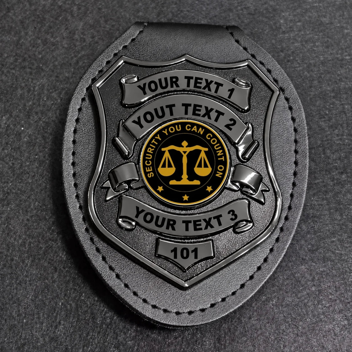 customizable badge ma54 black - BADGE+HOLDER