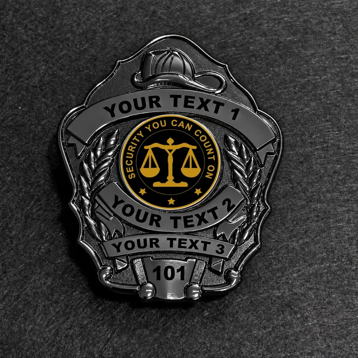 customizable badge ma55 black - BADGE