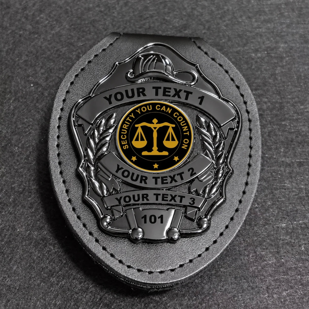 customizable badge ma55 black - BADGE+HOLDER
